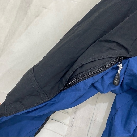 Columbia Mens Size Medium Blue Black Core Zip Jacket Hooded Windbreaker Pockets - Picture 7 of 16